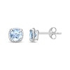 Thumbnail Image 3 of Cushion-Cut Swiss Blue Topaz Stud Earrings Sterling Silver