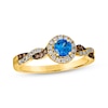 Thumbnail Image 1 of Le Vian Chocolate Twist  Sapphire Ring 1/4 ct tw Diamonds 14K Honey Gold