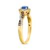 Thumbnail Image 2 of Le Vian Chocolate Twist  Sapphire Ring 1/4 ct tw Diamonds 14K Honey Gold