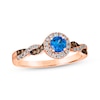 Thumbnail Image 1 of Le Vian Chocolate Twist Sapphire Ring 1/4 ct tw Diamonds 14K Strawberry Gold