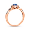 Thumbnail Image 3 of Le Vian Chocolate Twist Sapphire Ring 1/4 ct tw Diamonds 14K Strawberry Gold