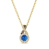 Thumbnail Image 1 of Le Vian Chocolate Twist Sapphire Necklace 1/6 ct tw Diamonds 14K Honey Gold 19”