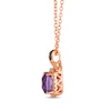 Thumbnail Image 1 of Le Vian Chocolate Twist Amethyst Necklace 1/5 ct tw Diamonds 14K Strawberry Gold 19”