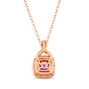 Thumbnail Image 2 of Le Vian Chocolate Twist Amethyst Necklace 1/5 ct tw Diamonds 14K Strawberry Gold 19”