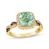 Thumbnail Image 1 of Le Vian Chocolate Twist Green Quartz Ring 1/3 ct tw Diamonds 14K Honey Gold