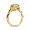 Thumbnail Image 3 of Le Vian Chocolate Twist Green Quartz Ring 1/3 ct tw Diamonds 14K Honey Gold