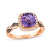 Thumbnail Image 0 of Le Vian Chocolate Twist Amethyst Ring 1/3 ct tw Diamonds 14K Strawberry Gold