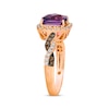 Thumbnail Image 1 of Le Vian Chocolate Twist Amethyst Ring 1/3 ct tw Diamonds 14K Strawberry Gold