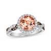 Thumbnail Image 1 of Le Vian Chocolate Twist Morganite Ring 3/8 ct tw Diamonds 14K Vanilla Gold