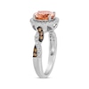 Thumbnail Image 2 of Le Vian Chocolate Twist Morganite Ring 3/8 ct tw Diamonds 14K Vanilla Gold