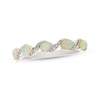 Thumbnail Image 0 of Pear-Shaped Opal & Round-Cut Diamond Ring 1/10 ct tw 10K White Gold