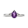 Thumbnail Image 1 of Pear-Shaped Amethyst & Round-Cut Diamond 1/20 ct tw 10K White Gold