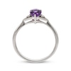 Thumbnail Image 2 of Pear-Shaped Amethyst & Round-Cut Diamond 1/20 ct tw 10K White Gold