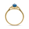 Thumbnail Image 2 of Pear-Shaped London Blue Topaz & Round-Cut Diamond Ring 1/20 ct tw 10K Yellow Gold