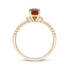 Thumbnail Image 2 of Oval-Cut Citrine & Round-Cut Diamond Ring 1/20 ct tw 10K Yellow Gold