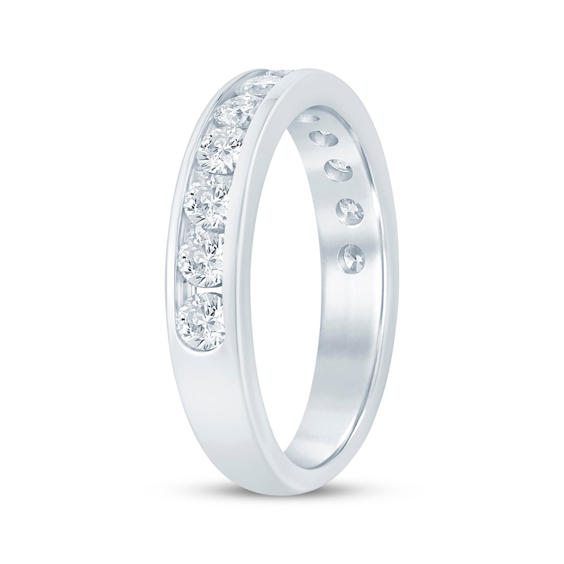 Main Image 2 of Round-Cut Diamond Anniversary Band 1 ct tw 14K White Gold