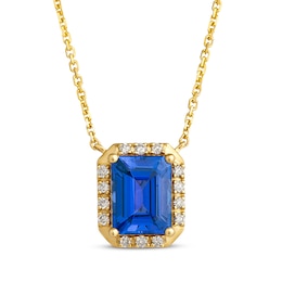 Le Vian Tanzanite Necklace 1/6 ct tw Diamonds 14K Honey Gold 19”