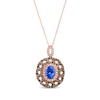 Thumbnail Image 1 of Le Vian Tanzanite Drop Necklace 1 ct tw Diamonds 14K Strawberry Gold 18”