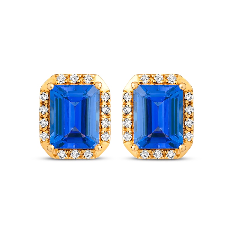 Main Image 2 of Le Vian Tanzanite Earrings 1/3 ct tw Diamonds 14K Honey Gold