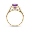 Thumbnail Image 2 of Round-Cut Amethyst & Round-Cut Diamond Ring 1/20 ct tw 10K Yellow Gold