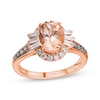 Thumbnail Image 0 of Le Vian Oval-Cut Morganite Ring 1/2 ct tw Diamonds 14K Strawberry Gold