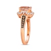 Thumbnail Image 1 of Le Vian Oval-Cut Morganite Ring 1/2 ct tw Diamonds 14K Strawberry Gold