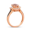 Thumbnail Image 2 of Le Vian Oval-Cut Morganite Ring 1/2 ct tw Diamonds 14K Strawberry Gold