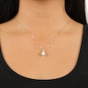 Thumbnail Image 4 of Heart-Shaped & Round-Cut Lab-Created Opal, White Lab-Created Sapphire Necklace Sterling Silver 18&quot;