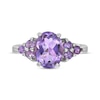 Thumbnail Image 4 of Oval-Cut Amethyst Cluster Ring Sterling Silver