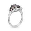 Thumbnail Image 2 of Oval-Cut Garnet Cluster Ring Sterling Silver