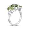 Thumbnail Image 2 of Oval-Cut Peridot Three-Stone Ring Sterling Silver