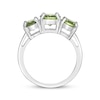 Thumbnail Image 3 of Oval-Cut Peridot Three-Stone Ring Sterling Silver