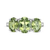 Thumbnail Image 4 of Oval-Cut Peridot Three-Stone Ring Sterling Silver