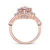 Thumbnail Image 2 of Cushion-Cut Morganite & Diamond Ring 1/6 ct tw 10K Rose Gold