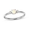 Thumbnail Image 0 of Lab-Created Opal & White Lab-Created Sapphire Stackable Ring Sterling Silver