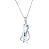 Thumbnail Image 2 of Marquise-Cut Black Onyx & Diamond Accent Penguin Necklace Sterling Silver 18"