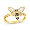 Thumbnail Image 1 of Le Vian Garden Party Mother of Pearl Bee Ring 1/15 ct tw Diamonds 14K Honey Gold