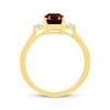 Thumbnail Image 3 of Emerald-Cut Garnet & White Lab-Created Sapphire Ring