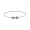 Thumbnail Image 1 of Pear-Shaped Amethyst Open Bangle Bracelet Sterling Silver