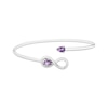 Thumbnail Image 3 of Pear-Shaped Amethyst Open Bangle Bracelet Sterling Silver