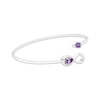 Thumbnail Image 4 of Pear-Shaped Amethyst Open Bangle Bracelet Sterling Silver