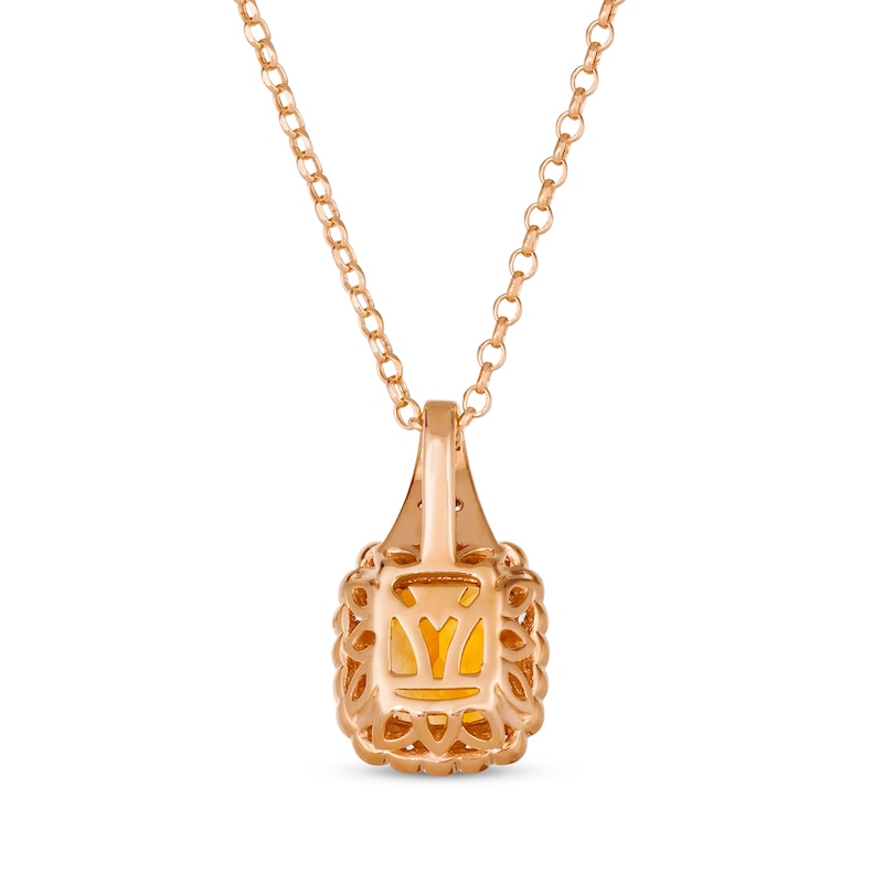 Main Image 3 of Le Vian Chocolatier Citrine Necklace 1/4 ct tw Diamonds 14K Strawberry Gold 19&quot;