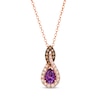 Thumbnail Image 1 of Le Vian Amethyst Necklace 1/2 ct tw Diamonds 14K Strawberry Gold 19&quot;