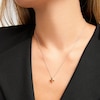 Thumbnail Image 3 of Square-Cut Citrine Solitaire Necklace Sterling Silver 18&quot;