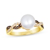 Thumbnail Image 0 of Le Vian Cultured Pearl Ring 1/5 ct tw Diamonds 14K Honey Gold