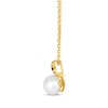 Thumbnail Image 2 of Le Vian Cultured Pearl Necklace 1/20 ct tw Diamonds 14K Honey Gold 19&quot;