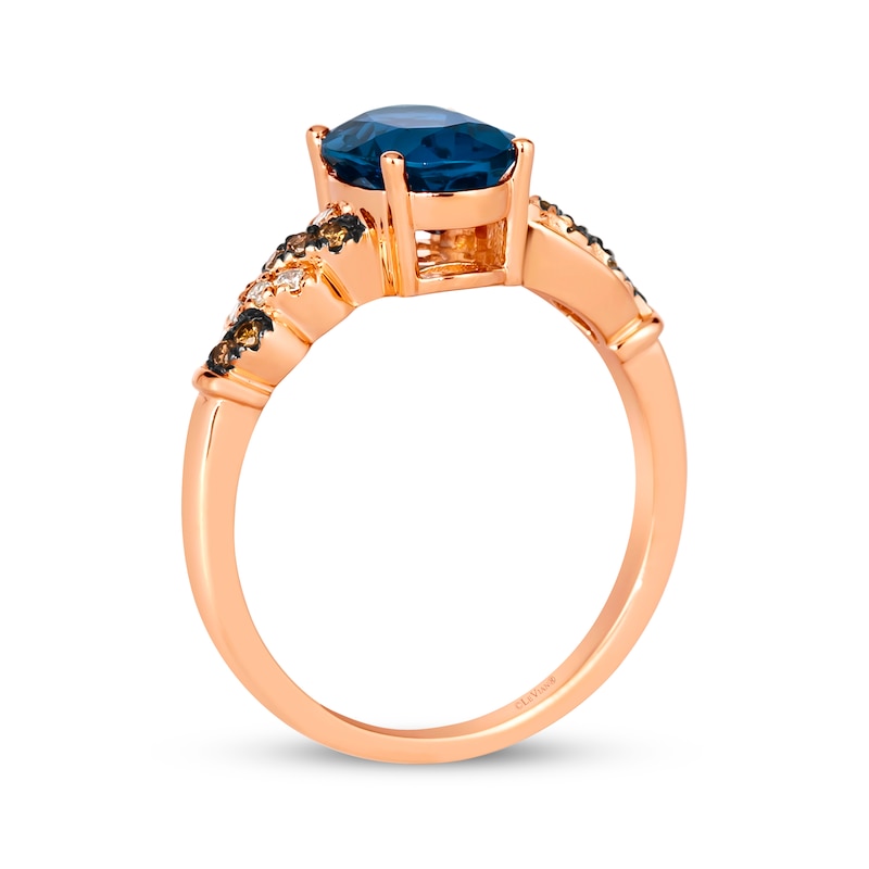 Main Image 3 of Le Vian Topaz Ring 1/8 ct tw Diamonds 14K Strawberry Gold