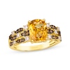 Thumbnail Image 1 of Le Vian Venetian Mosaic Citrine Ring 1/2 ct tw Diamonds 14K Honey Gold