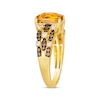 Thumbnail Image 2 of Le Vian Venetian Mosaic Citrine Ring 1/2 ct tw Diamonds 14K Honey Gold