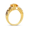 Thumbnail Image 3 of Le Vian Venetian Mosaic Citrine Ring 1/2 ct tw Diamonds 14K Honey Gold